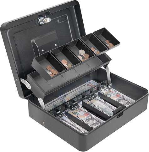 cash box steel lock|cash box for bills only.